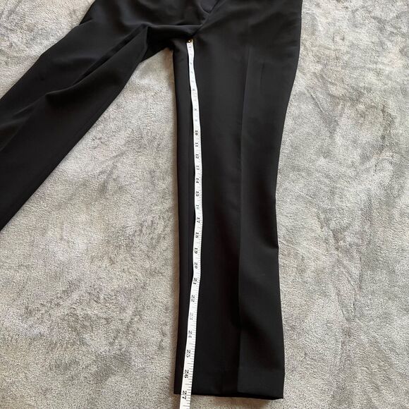 Vince Camuto Womens Pants 4P Black Crepe Ankle Petite Straight Leg Work Trousers - Picture 10 of 11